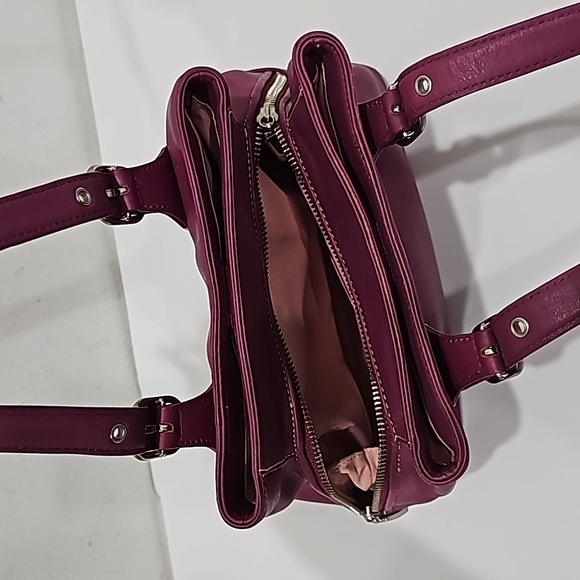 Cole Haan leather purple pink Satchel/shoulder handbag bag multiple compartments - Picture 13 of 16